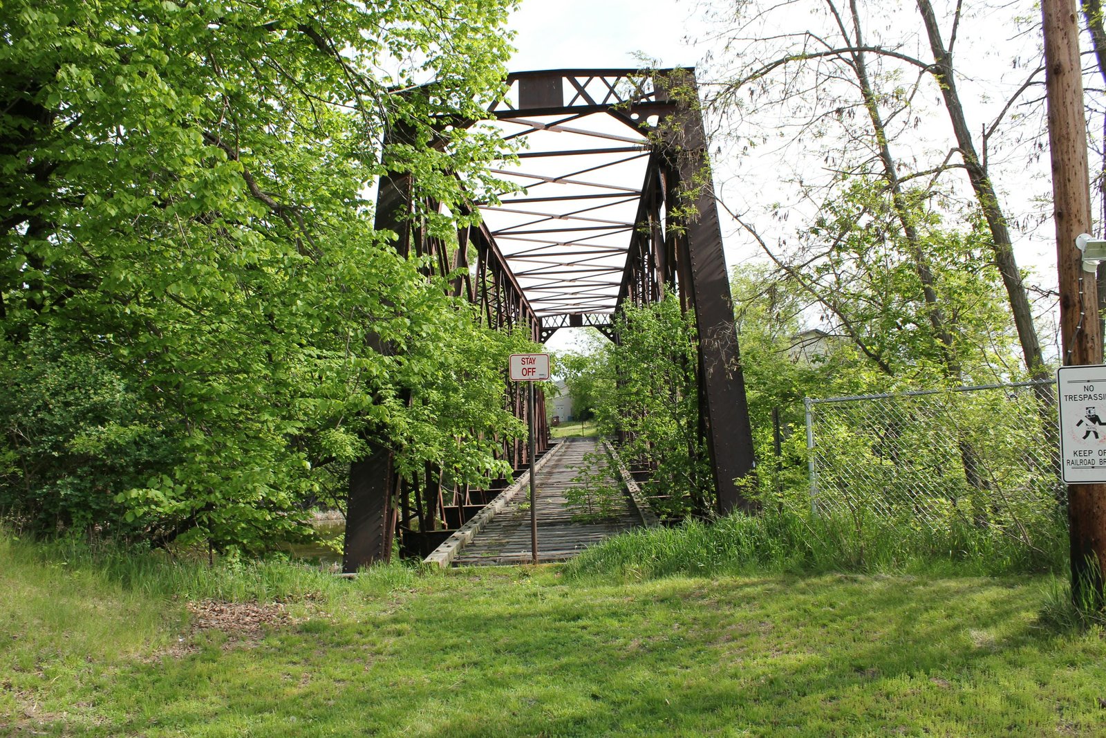 Looking north